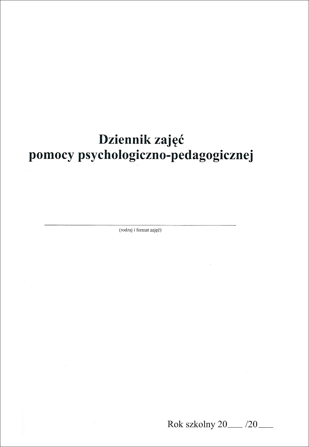 Dziennik zajęć pomocy psycholog.-pedagogicznej A4 (108 str.)